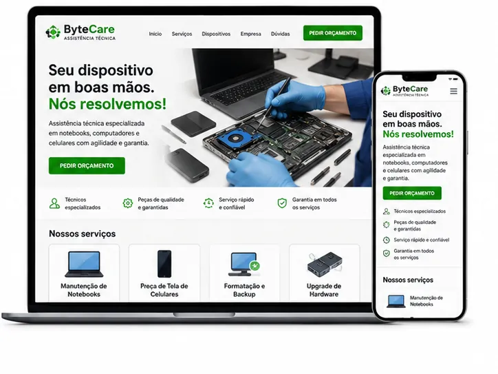 Criação de site para Assistência Técnica de Eletrônicos