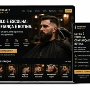 Criação de site para Barbearia e Cabeleireiro Masculino