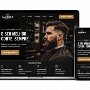 Criação de site para Barbearia Masculina Premium