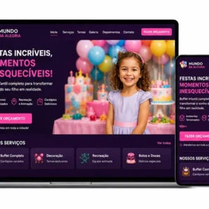 Criação de site para Buffet Infantil e Festas