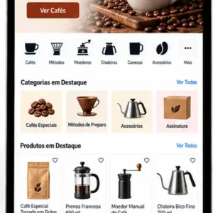 Catálogo de Produtos para Cafeteria: Site Profissional Online