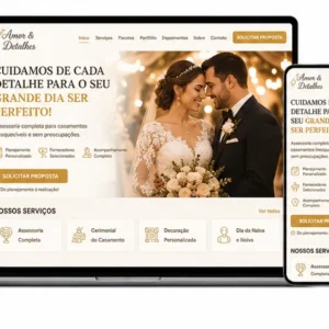 Criação de site para Cerimonial de Casamento