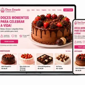 Criação de site para Confeitaria Premium