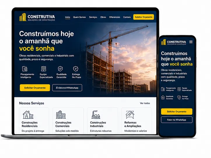 Criação de site para Construtora de Obras e Reformas