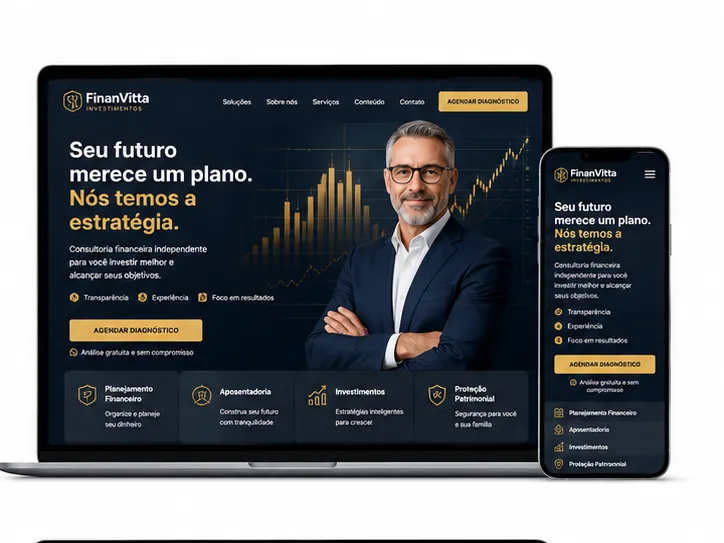 Criação de site para Consultoria Financeira