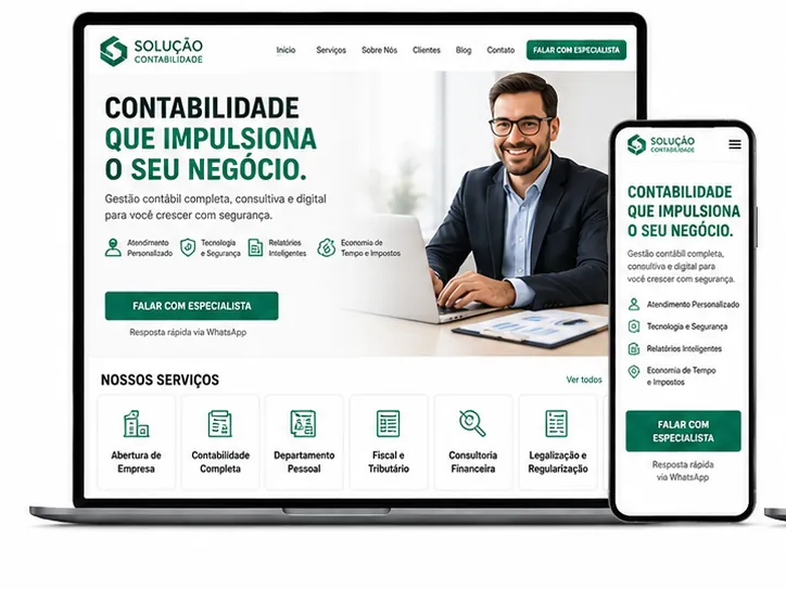 Criação de site para Contabilidade para Negócios