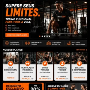 Criação de site para Academia de Cross Training