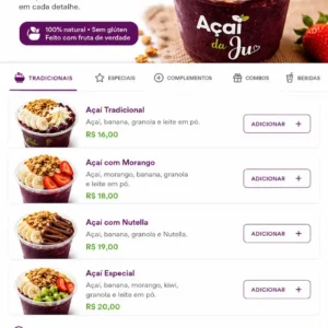 Criação de site para Açaí Delivery