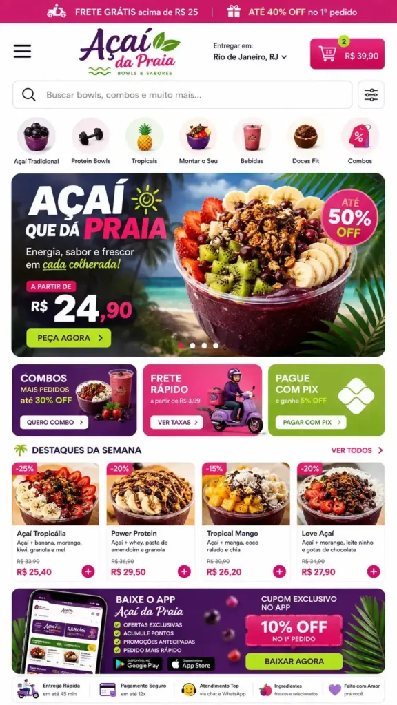 Criação de Sites para Restaurantes