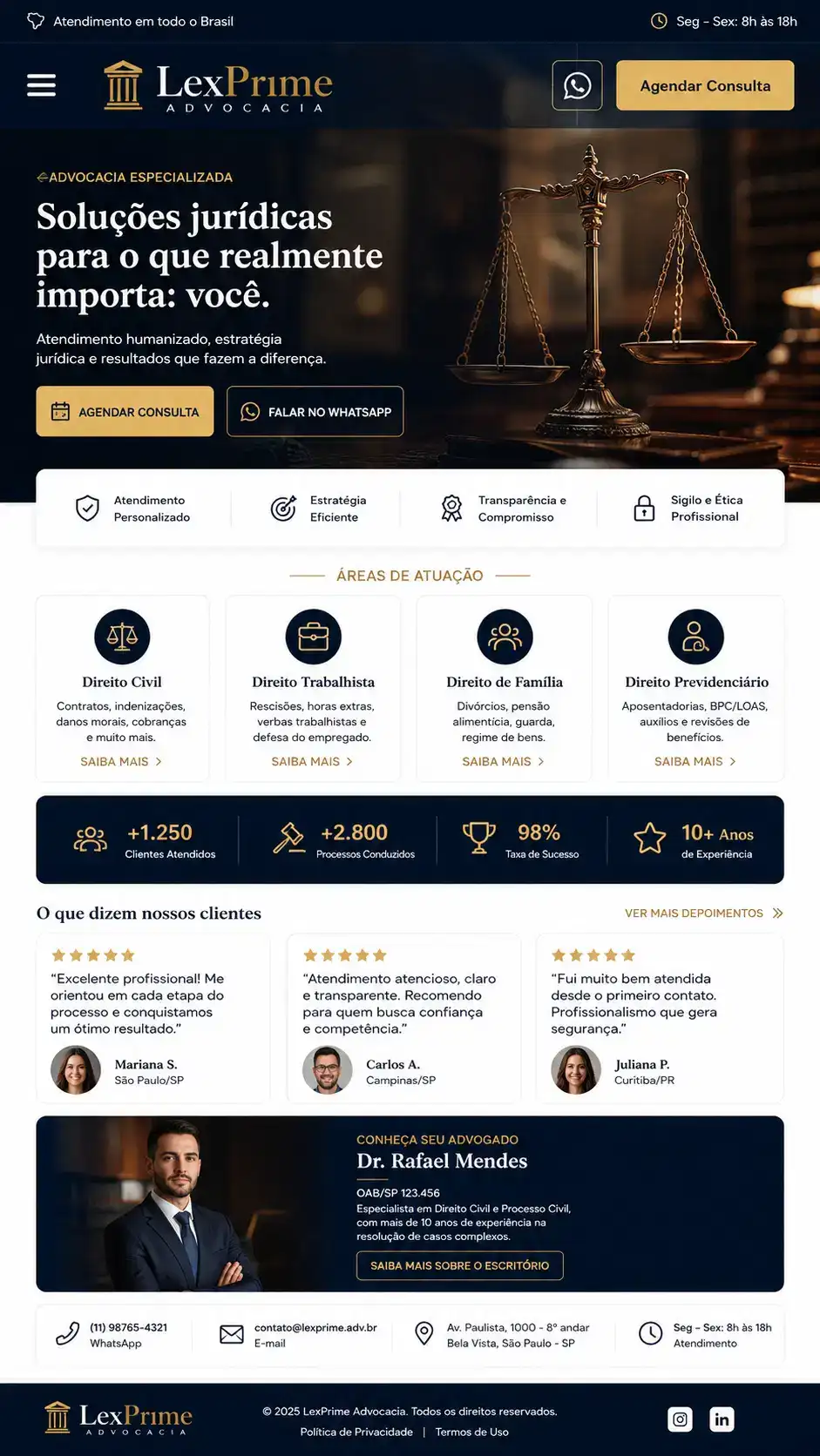 Advocacia Criação de Site Profissional e Desenvolvimento de Site