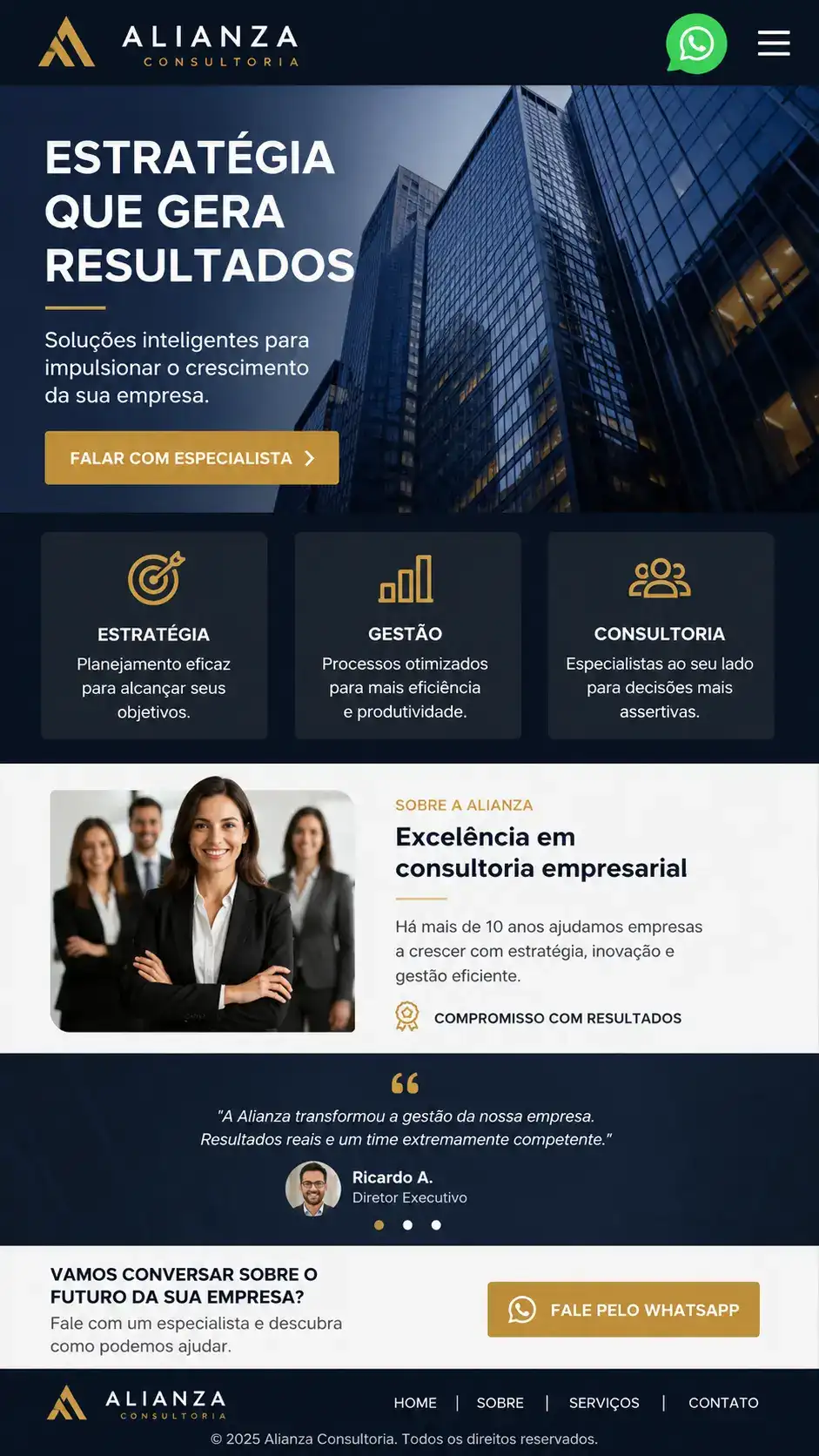 Criação de site para Agência de Marketing Digital