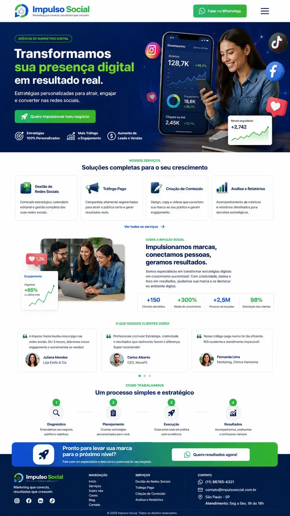 Criação de site para Agência de Marketing Digital Landing Page