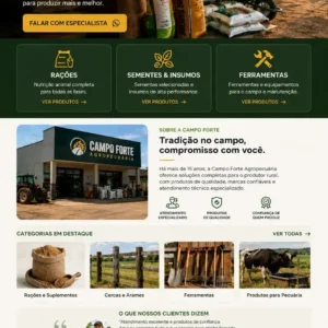 Criação de site para Agropecuária