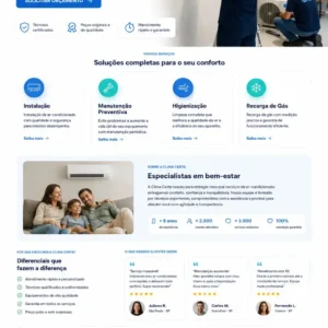 Criação de site para Ar-condicionado