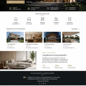 Criação de site para Arquitetura Residencial