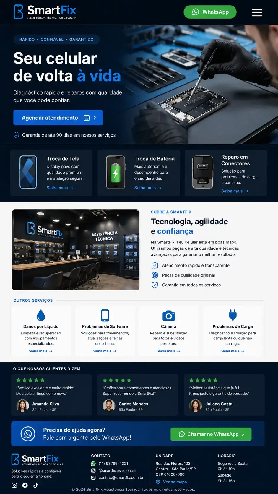 Assistência Técnica de Celular Criação de Site e Desenvolvimento de Site