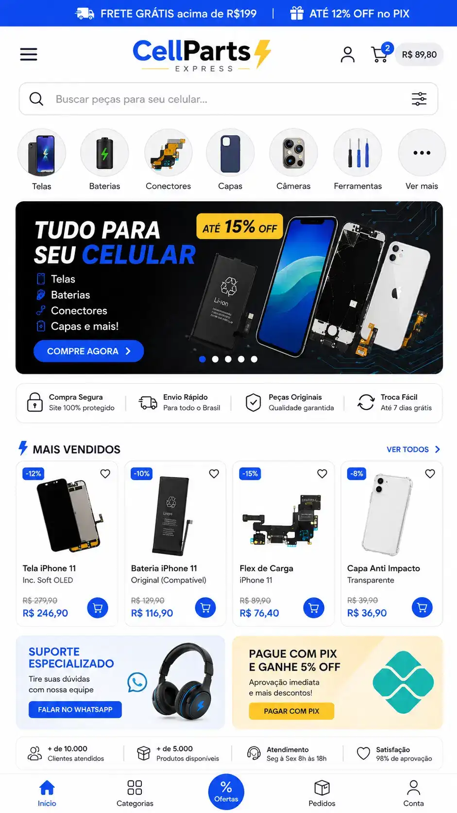 Criação de site para Assistência Técnica de Celular Express