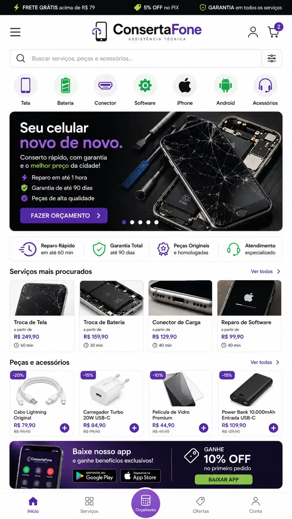 Assistência Técnica de Celular Criação de Site Profissional e Desenvolvimento de Site