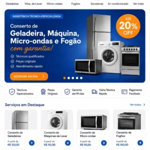 Criação de site para Assistência Técnica de Eletrodomésticos