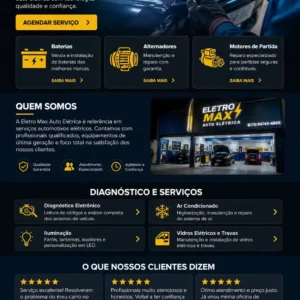 Criação de site para Auto Elétrica