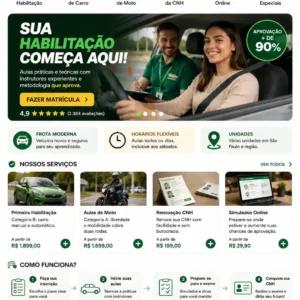 Criação de site para Autoescola para Habilitação