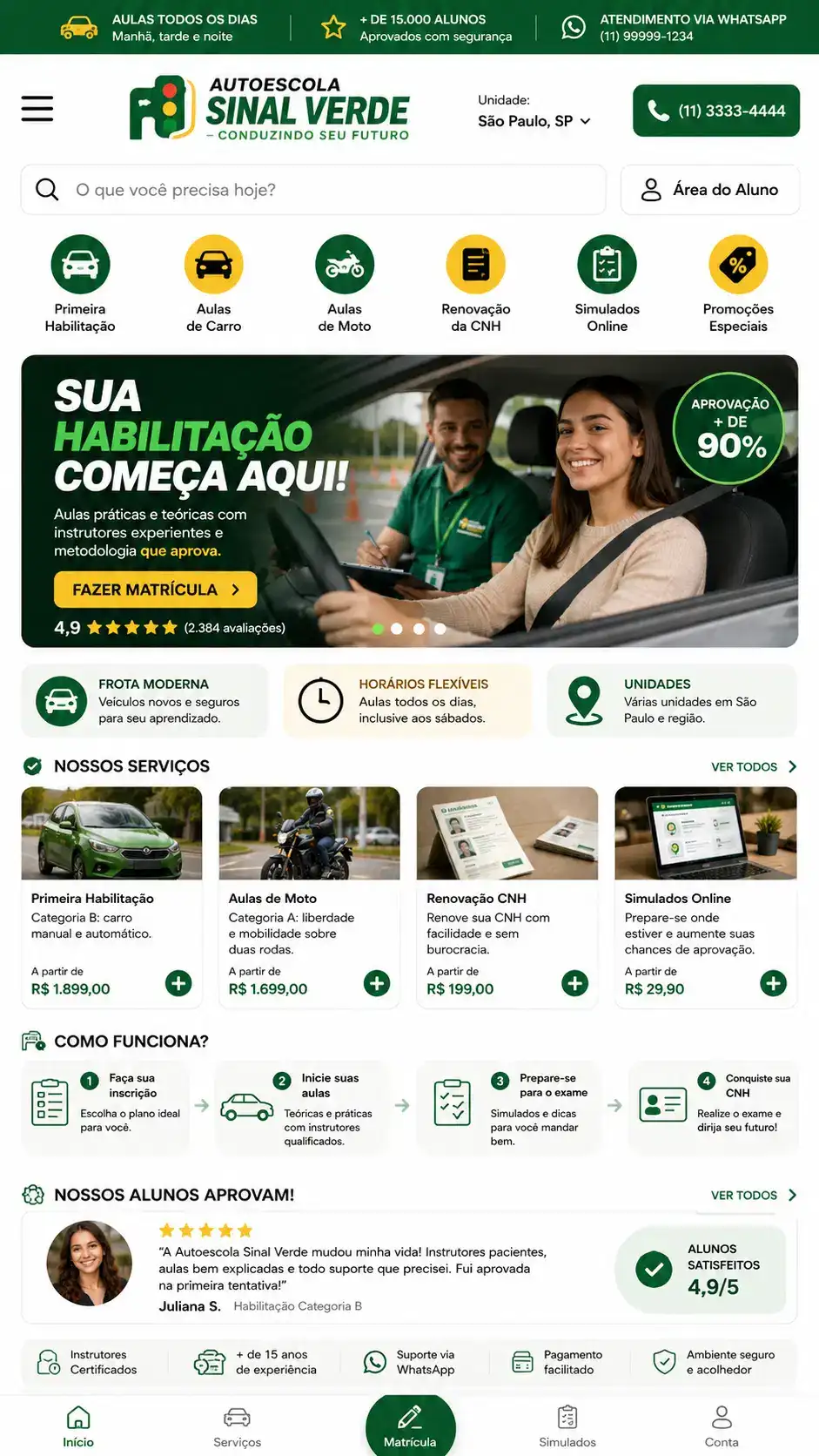 Criação de site para Autoescola para Habilitação
