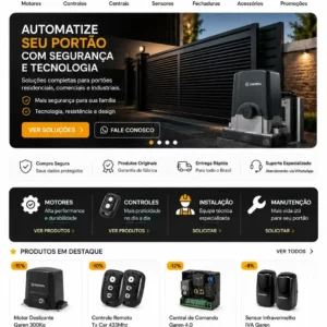 Criação de site para Automação de Portões