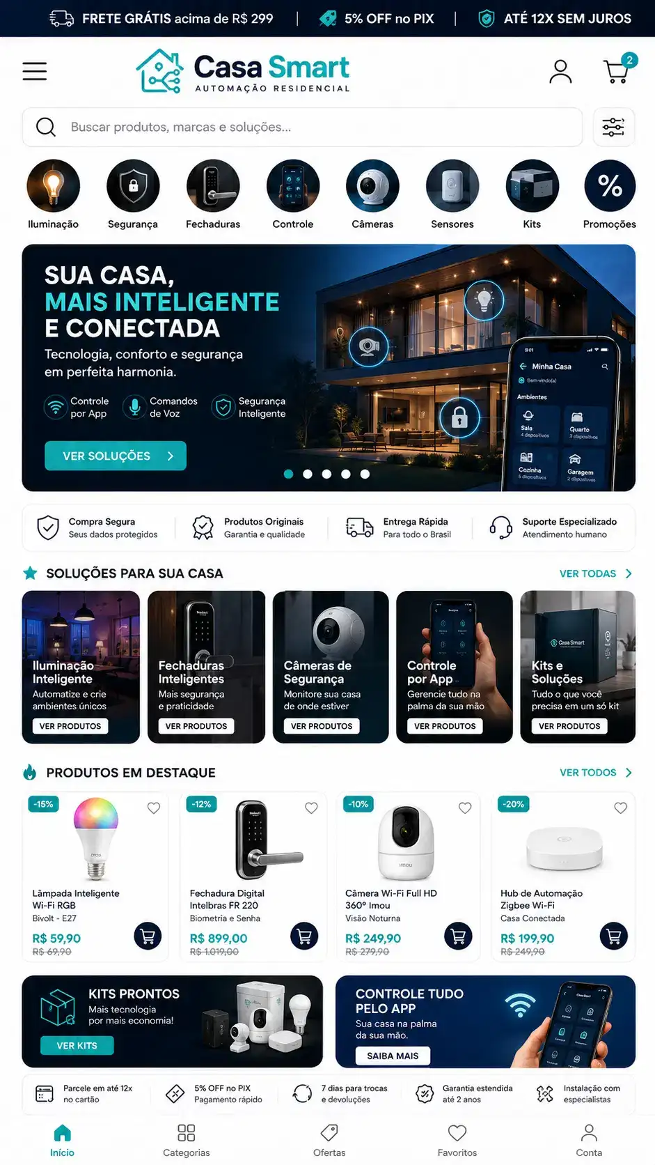 Criação de site para Automação Residencial