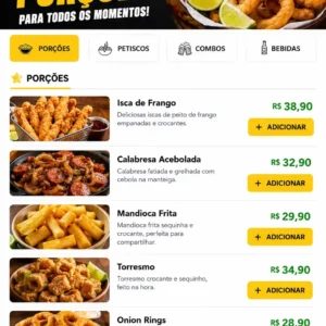 Criação de site para Bar e Porções com Pedidos no WhatsApp