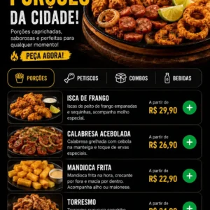 Criação de site para Bar e Porções