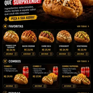Criação de site para Batataria com Cardápio Online