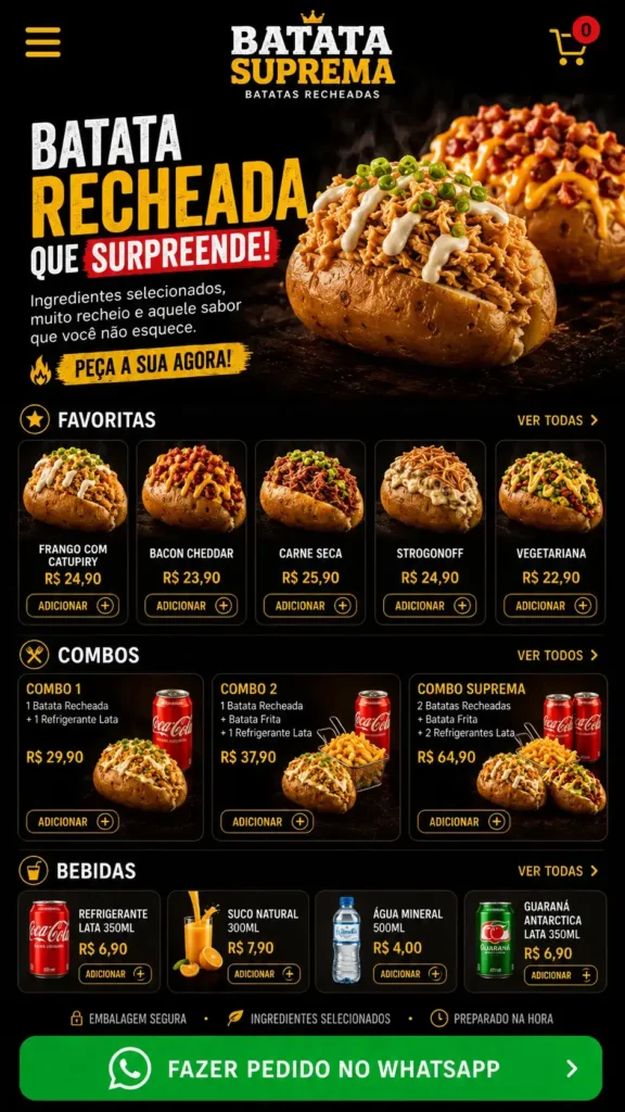 Criação de Sites para Restaurantes