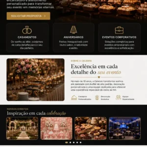 Criação de site para Buffet e Eventos