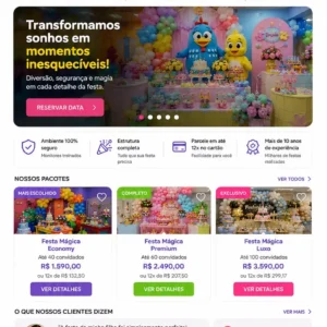 Criação de site para Buffet Infantil
