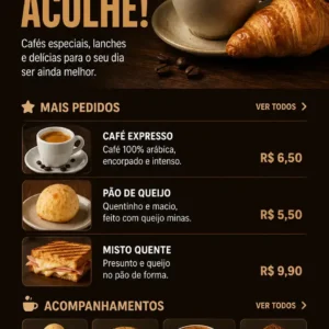 Criação de site para Cafeteria Mobile