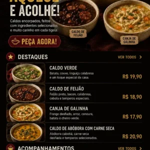 Criação de site para Delivery de Caldos