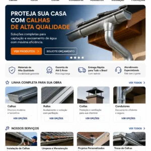 Criação de site para Calhas