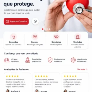 Clínica Cardiológica Criação de Site e Desenvolvimento de Site