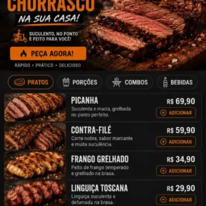 Criação de site para Churrascaria com Cardápio Online