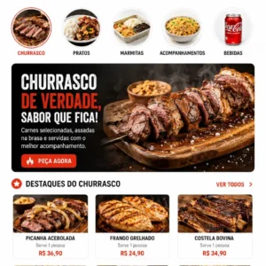 Criação de site para Churrascaria Rodízio