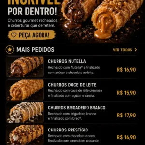 Criação de site para Churros Delivery com Cardápio Online
