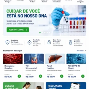 Criação de site para Clínica de Diagnóstico