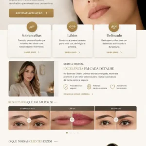 Criação de site para Instituto de Estética