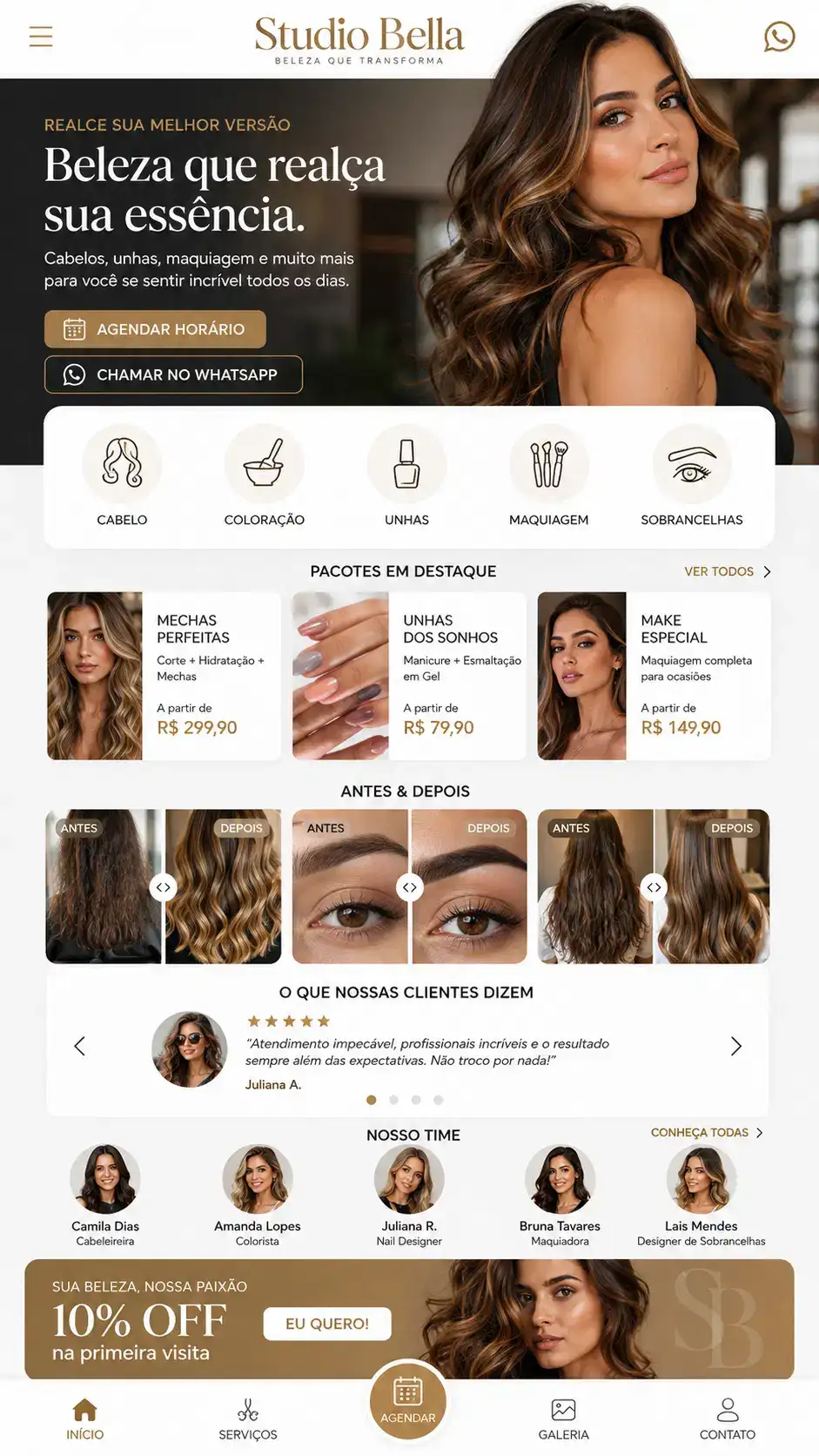 Criação de site para Clínica de Estética Landing Page