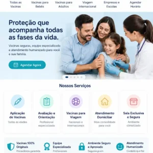 Criação de site para Clínica de Vacinação