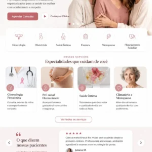 Clínica Ginecológica Criação de Site e Desenvolvimento de Site
