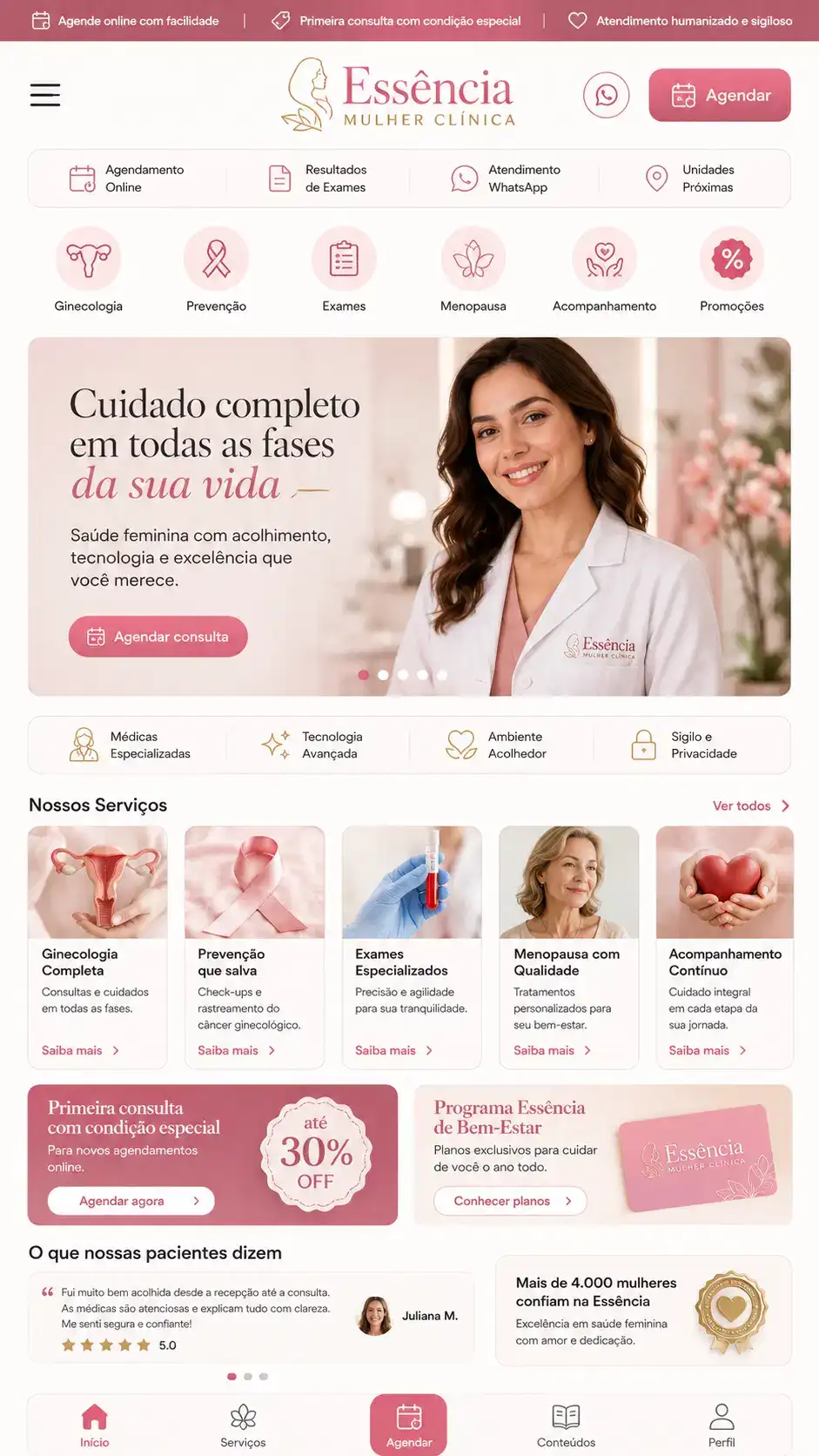 Criação de site para Centro de Especialidades Médicas