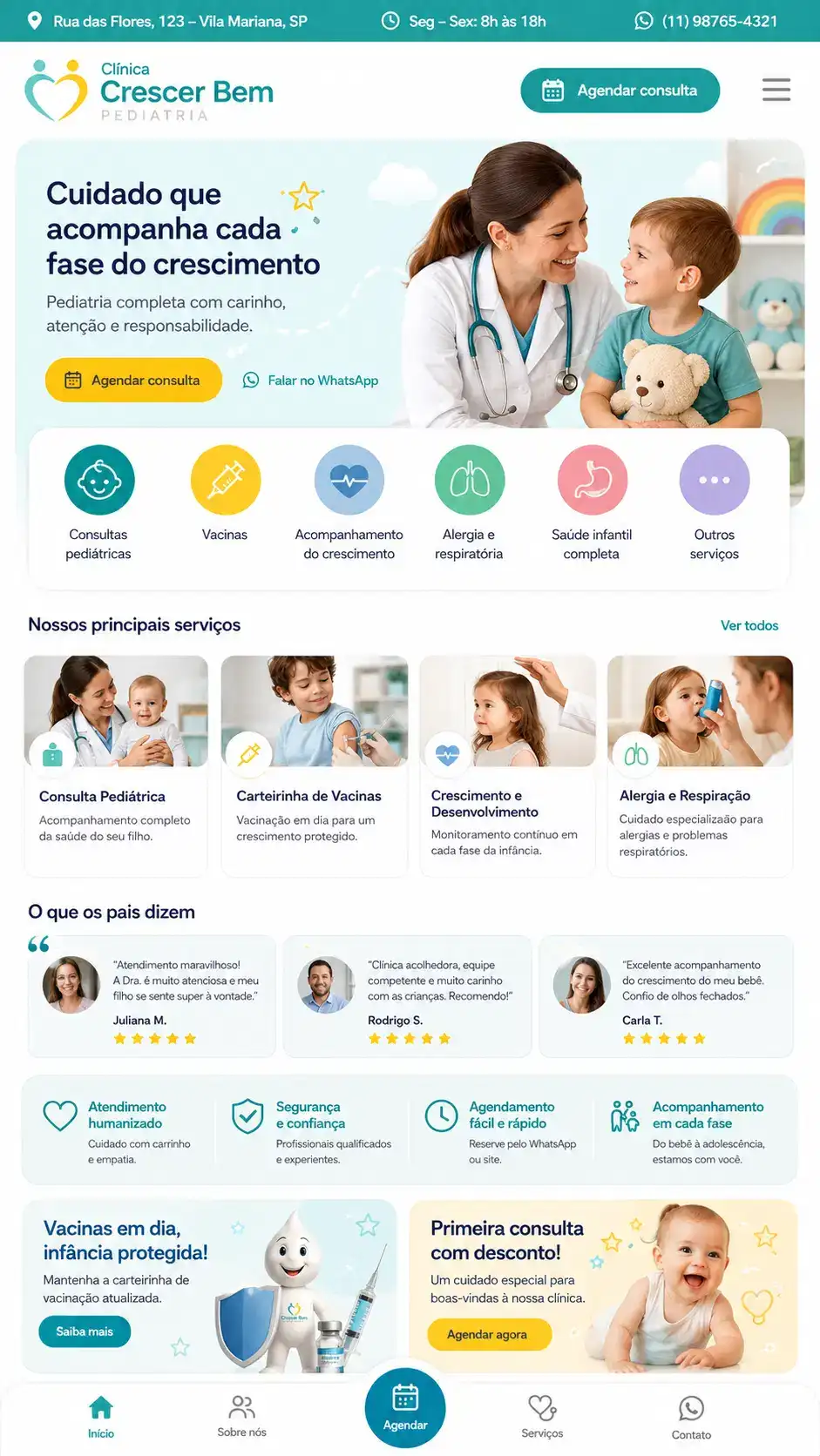 Clínica Médica Criação de Site Profissional e Desenvolvimento de Site