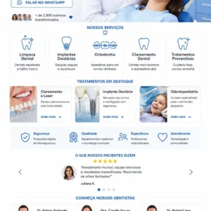 Criação de site para Centro Odontológico