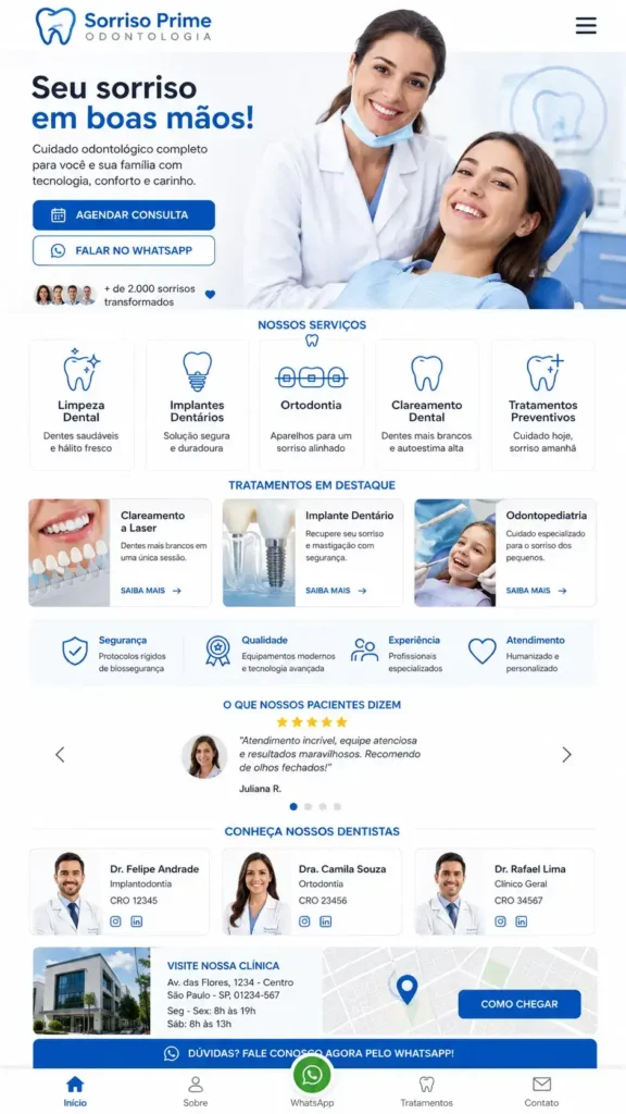 Criação de Site para Clínica
